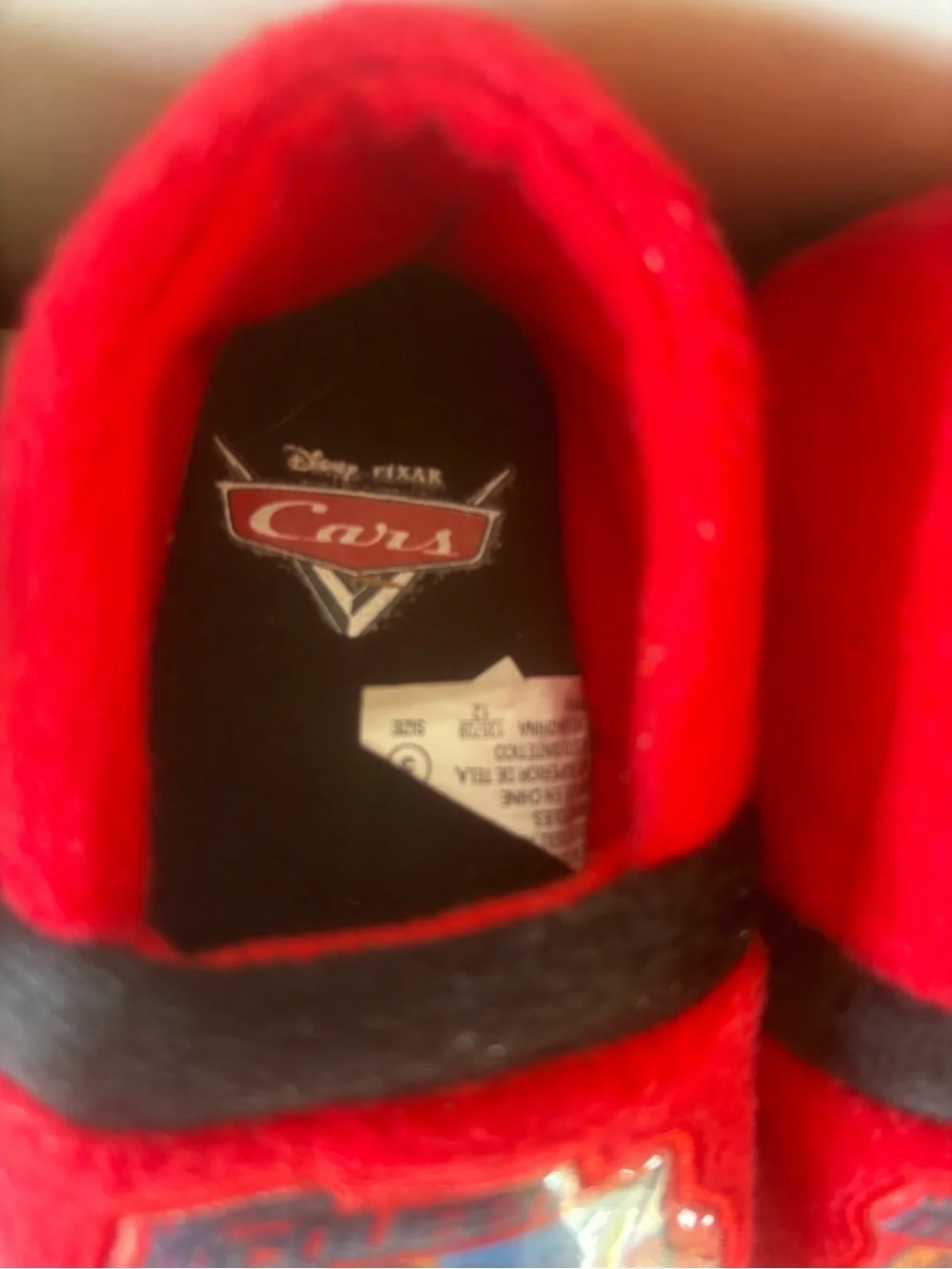 Disney Red Lightning McQueen Kids Slippers